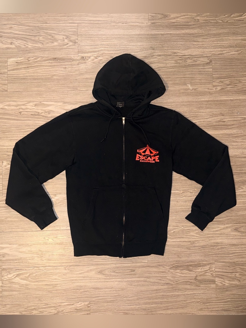 Insomniac Escape Halloween Full Zip Hoodie Mens S Black EDM Rave Festival 2021